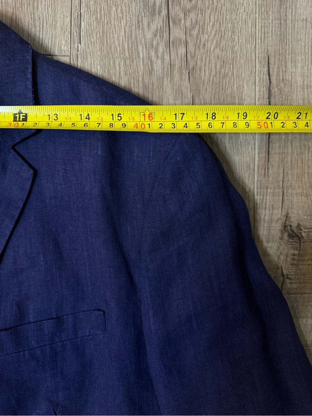 Zara Men's Basic Dark Blue 100% Linen Summer Sport Coat Blazer Size 38R